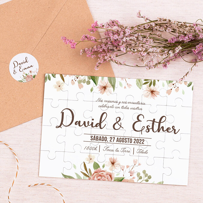 Puzzles rectangulares de cartón personalizados