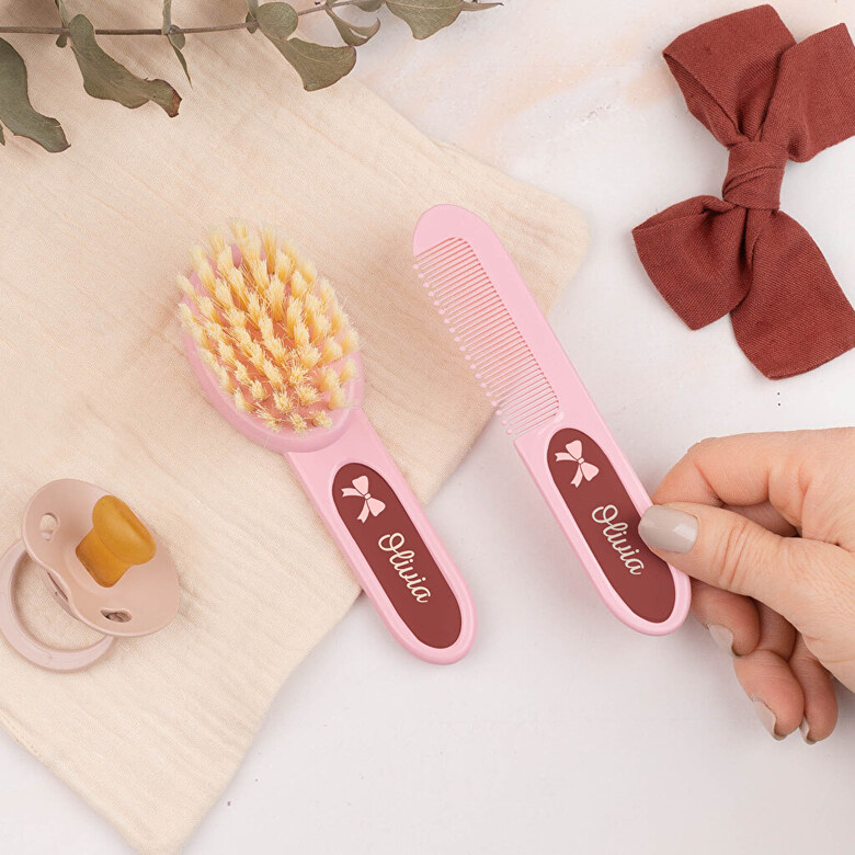 Set Brosse Et Peigne Personnalise Pour Bebe Wanapix Set Brosse Et Peigne Personnalise Pour Bebe Wanapix