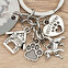 Llavero grabado con charms de perros
