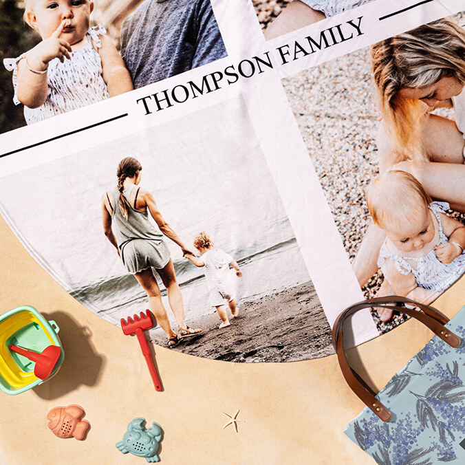 Personalised round towels