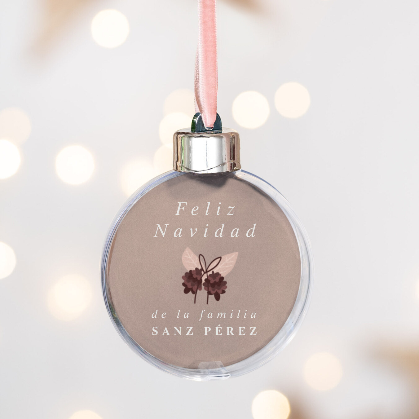 Bolas esféricas con fotos para el árbol de Navidad