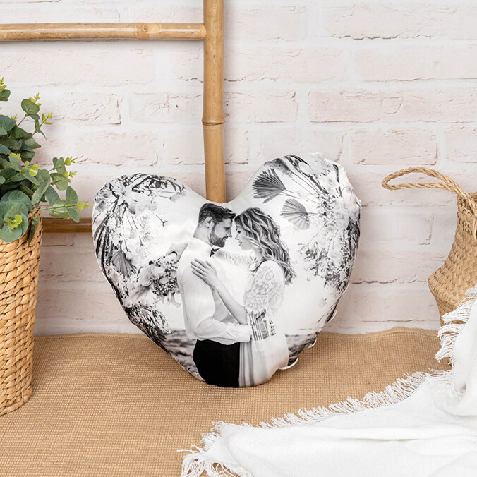 Cuscino a forma di cuore 42x42 personalizzato