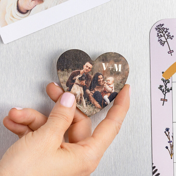 Calamita in legno a cuore