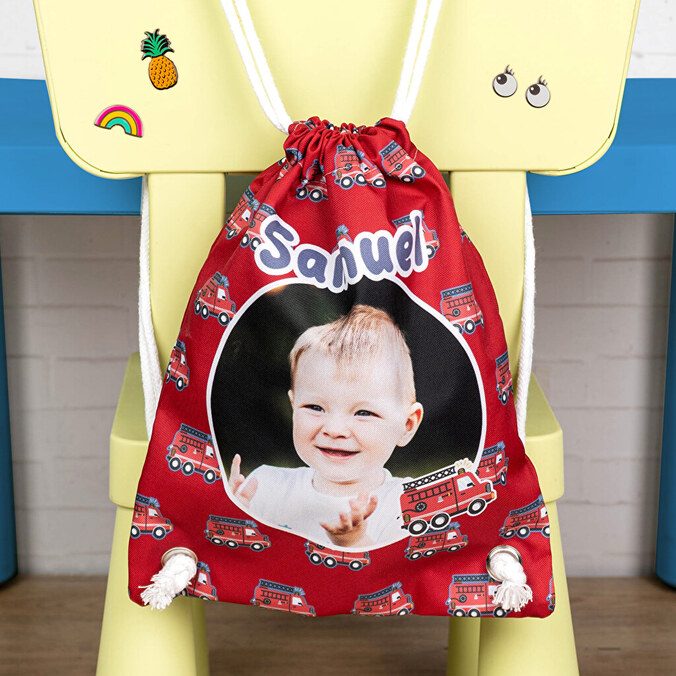 Personalised drawstring bag