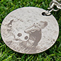 Sleutelhanger gegraveerd met voetbal