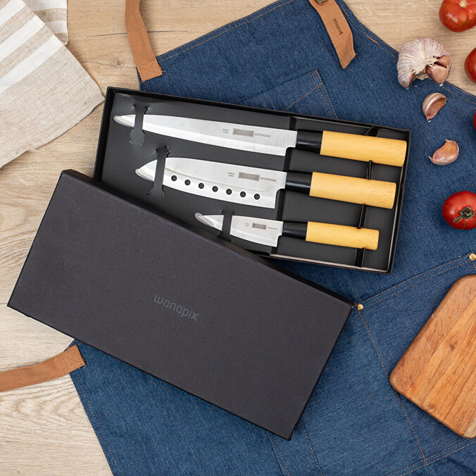 Personalised Japanese knife set