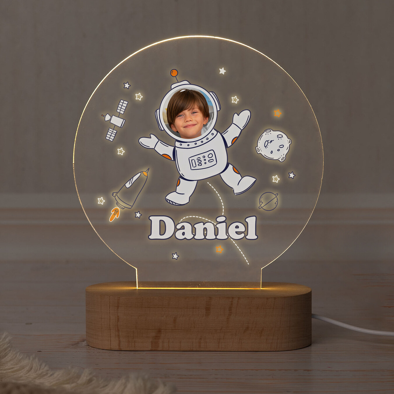 Luz de presença para bebé personalizada