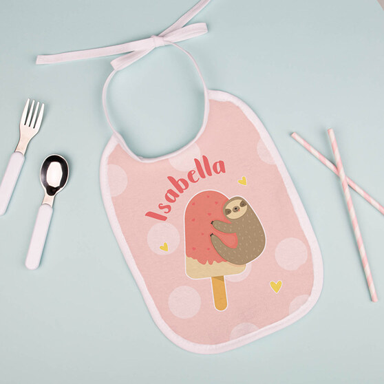 Rosa Lätzchen mit Namen personalisiert Rosa Lätzchen mit Namen personalisiert