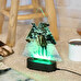 Lampe 3D personnalisée en bois avec forme de sapin