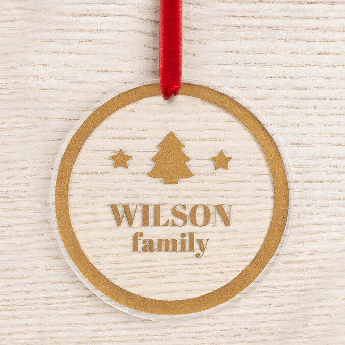 Personalised acrylic Christmas ornaments