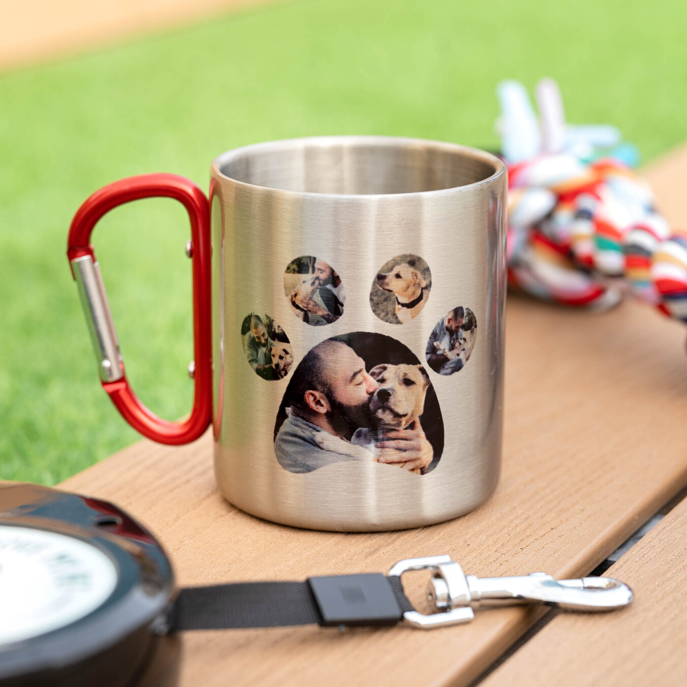 Edelstahltasse mit Karabiner selber gestalten