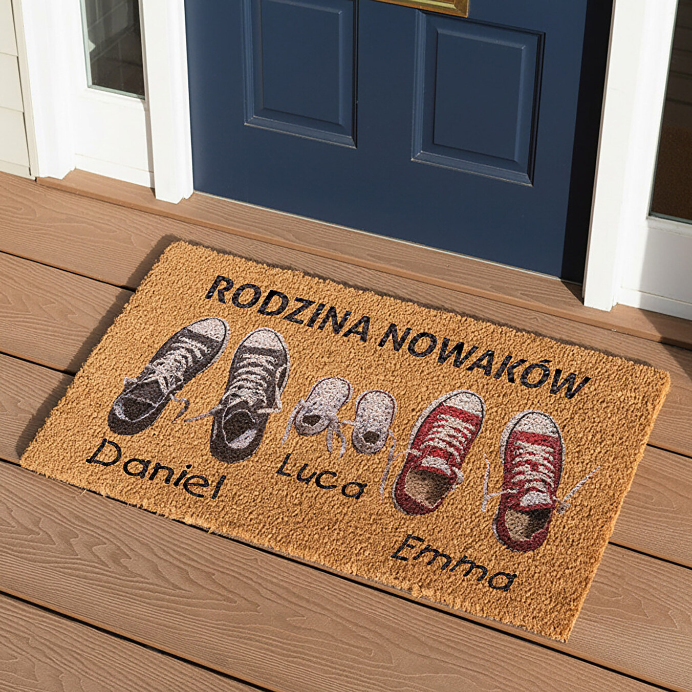 Personalizowane wycieraczki z naturalnego włókna kokosowego