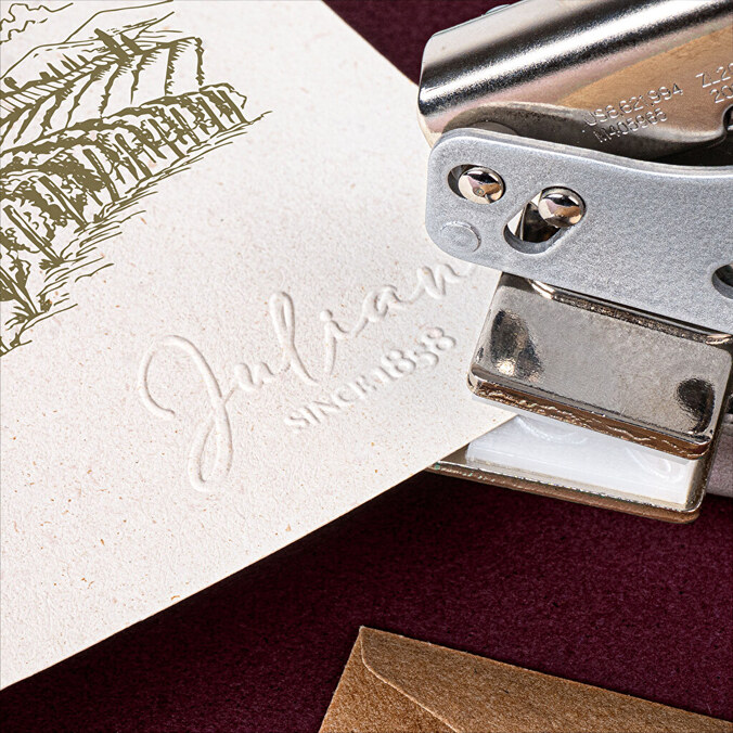 Personalised embossing stamps