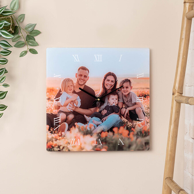 Reloj de pared cuadrado 30 cm personalizado