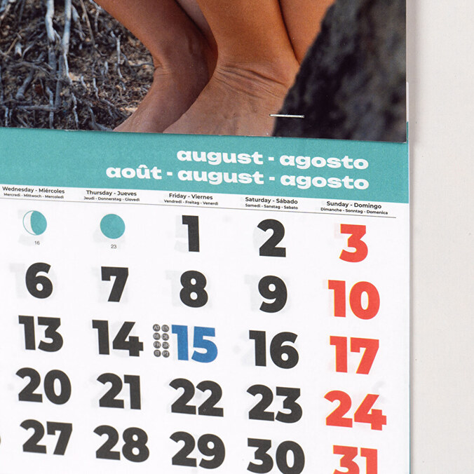 Calendario faldilla 24x52 personalizado