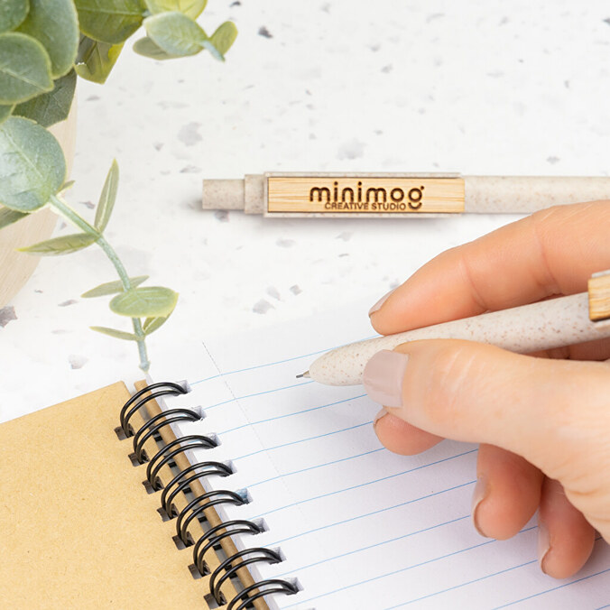 Engraved eco-friendly pen and mechanical pencil set
