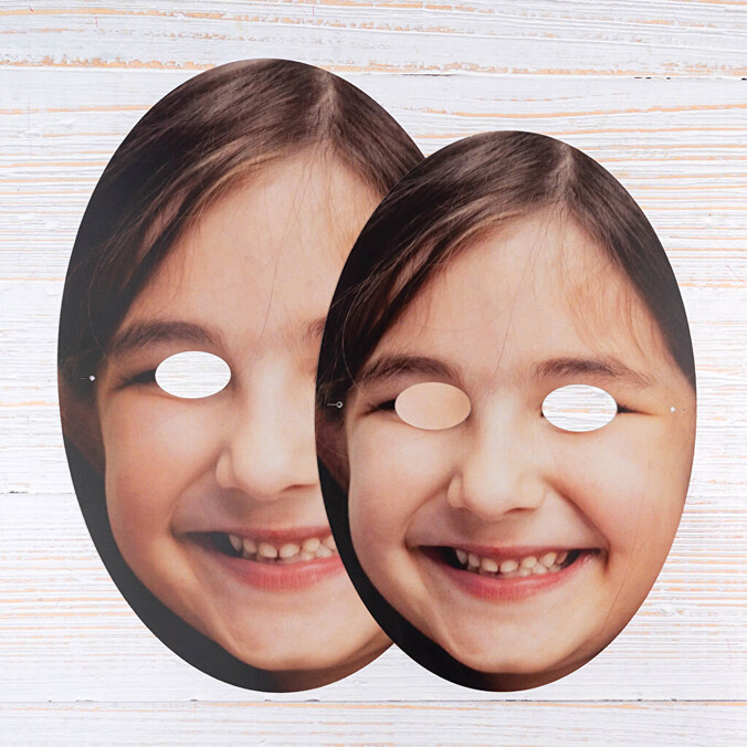 Kartonnen masker maken van foto