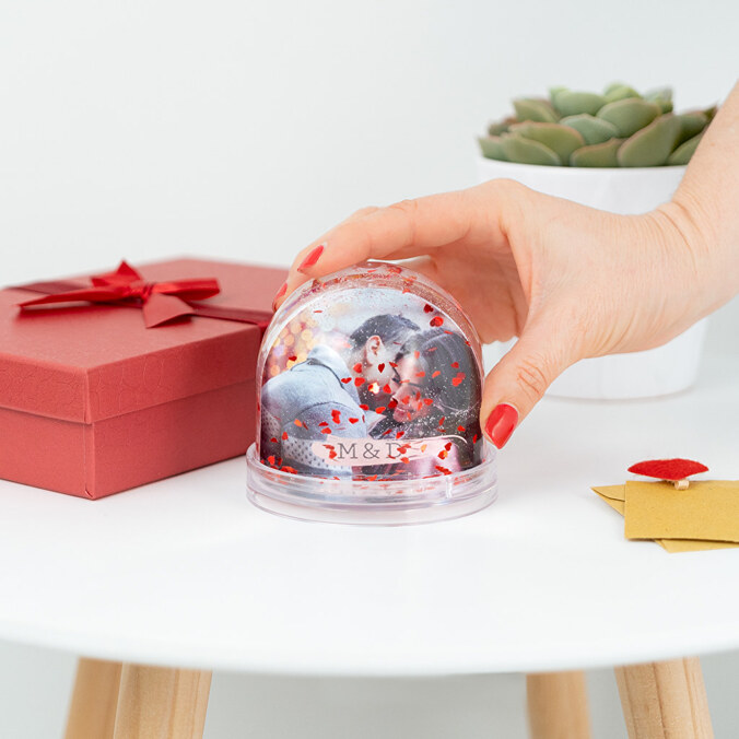 Personalizowana kula śnieżna - serca