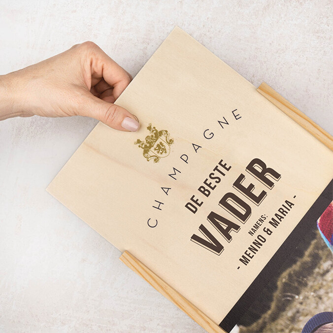 Dubbele gepersonaliseerde wijnkist