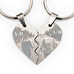 Personalised split Heart engraved Keychain