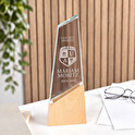 Gravírovaná skleněná trofej podlouhlá Premium