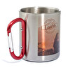 Caneca inox personalizada com mosquetão