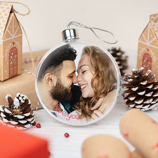 Bola árbol Navidad redonda XL personalizada