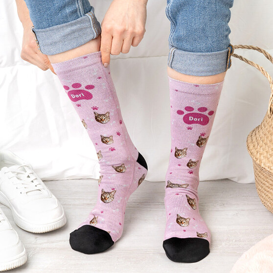 Personalizované ponožky s fotkou vašeho psa nebo kočky