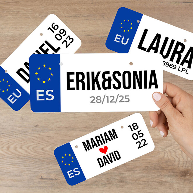 Mini plaque d'immatriculation personnalisée Mini plaque d'immatriculation personnalisée