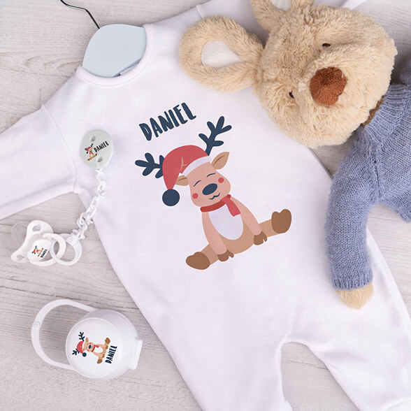 Personlig baby pyjamas med billede og navn