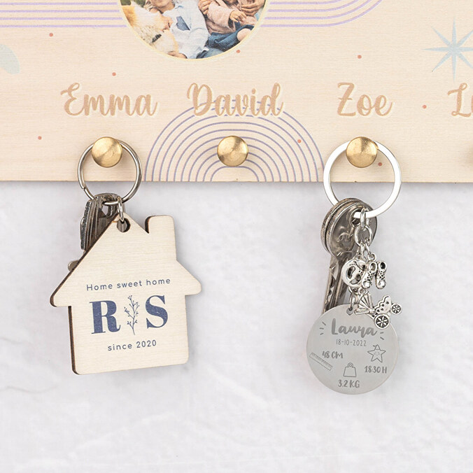 Engraved baby keyring