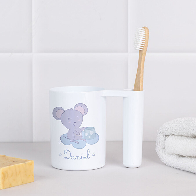 Personalised toothbrush holder