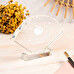 Personalised fan shaped glass trophy plaque Personalised fan shaped glass trophy plaque