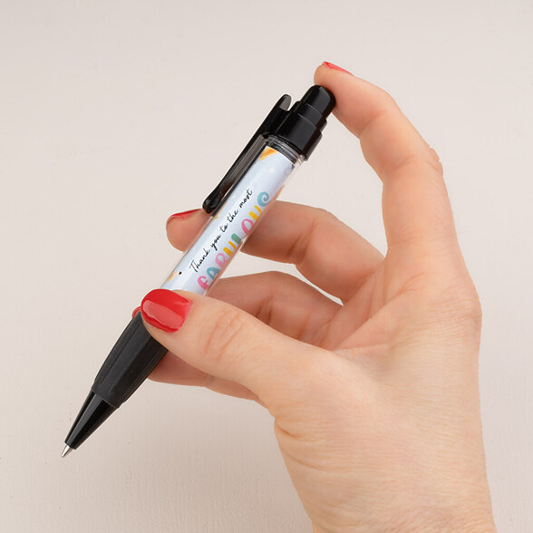 Kugelschreiber aus Plastik mit Foto