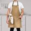 Brown embroidered apron