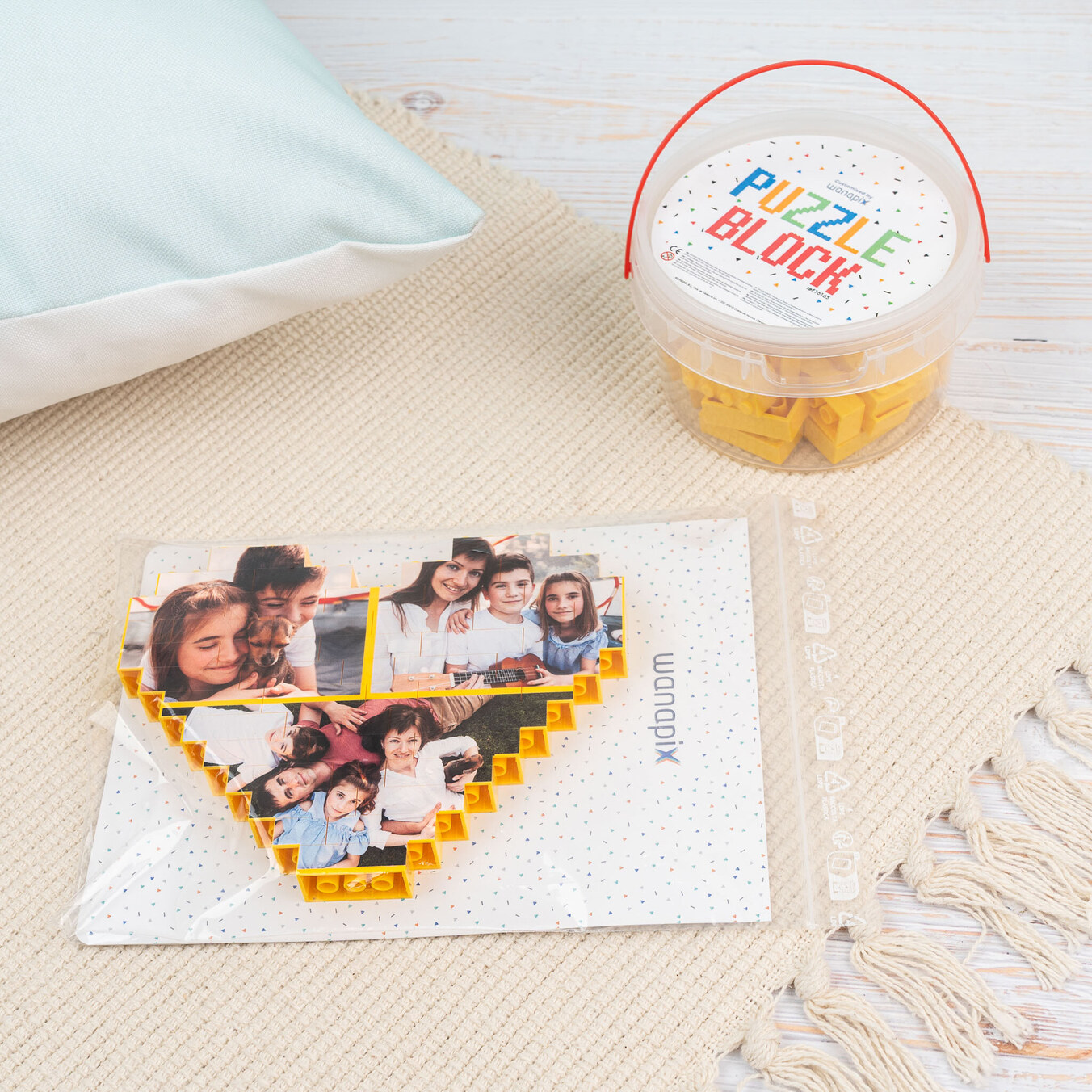 Puzzle Block coração Mini personalizado