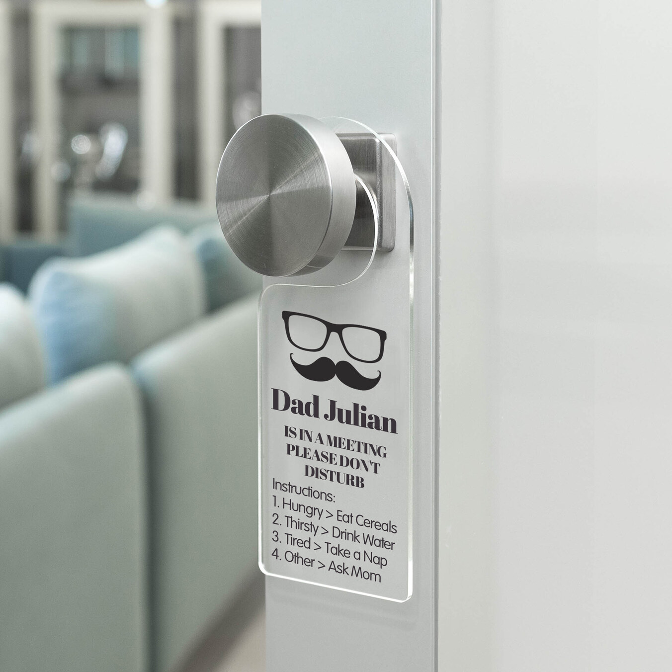 Gepersonaliseerde acryl deurhanger
