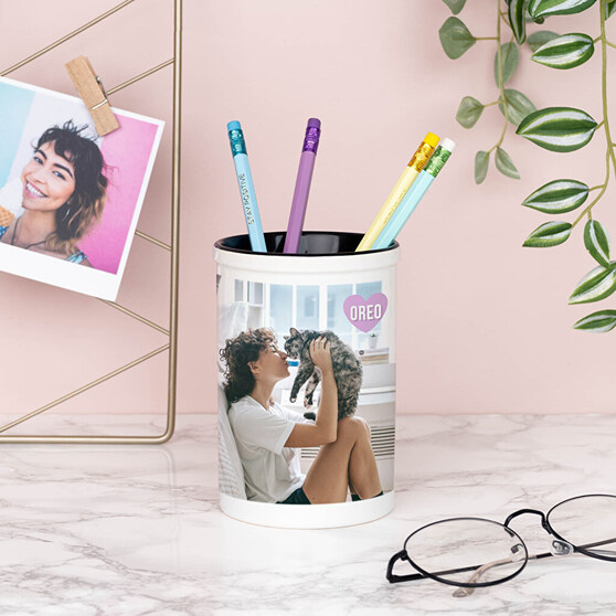Personalised pencil pots with photo