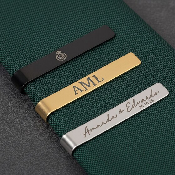 Personalised tie clip