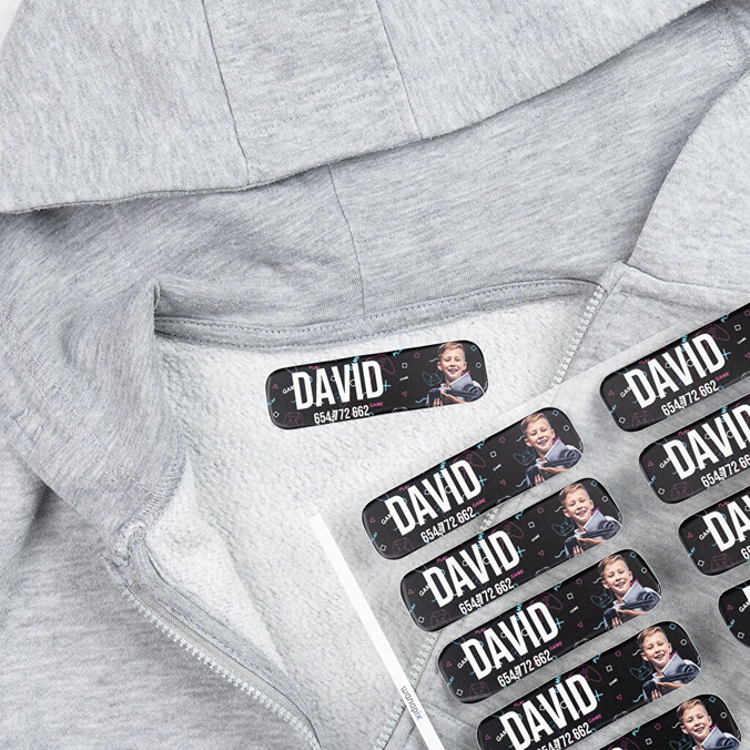 Personalised iron-on name labels