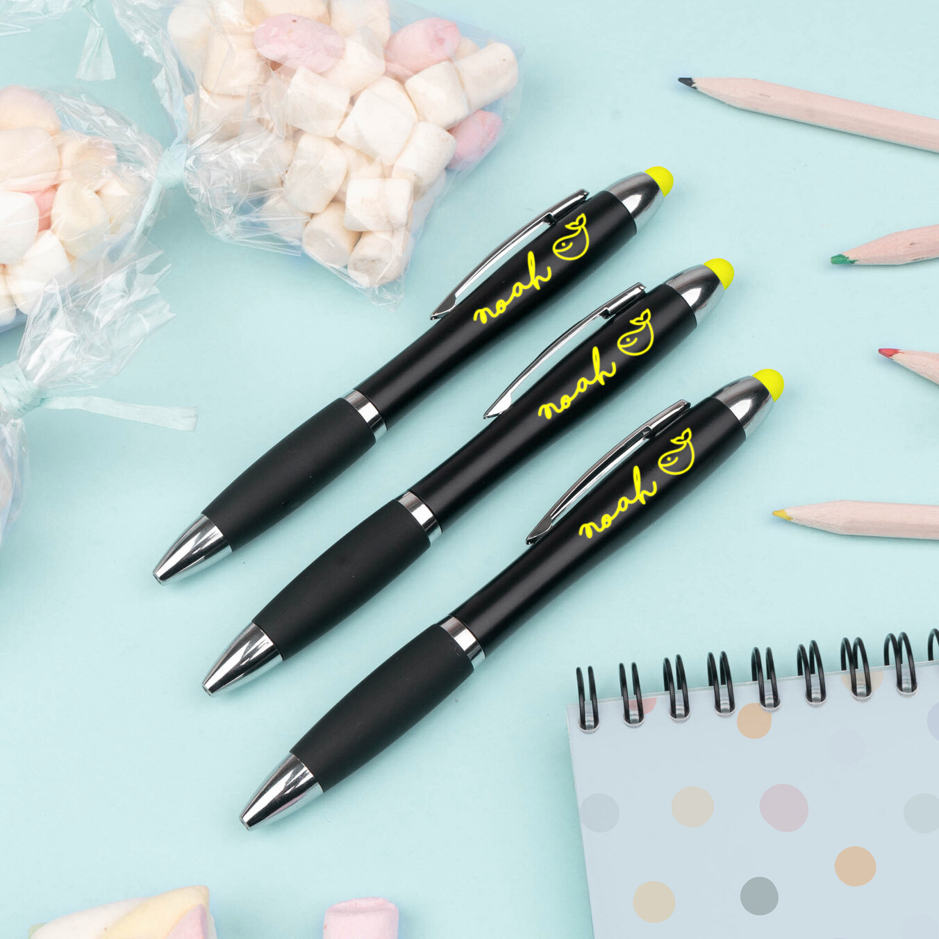 Personalised ballpoint pen with LED light