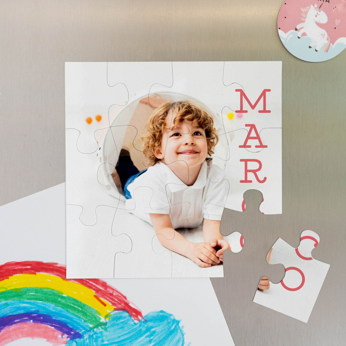 Personalised children magnetic puzzle