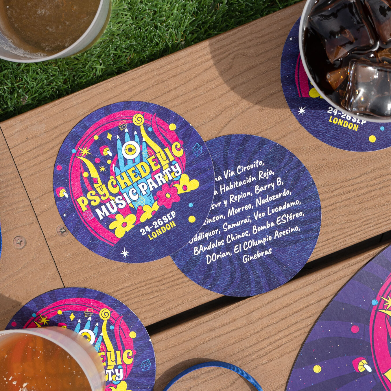Personalised disposable paper coasters