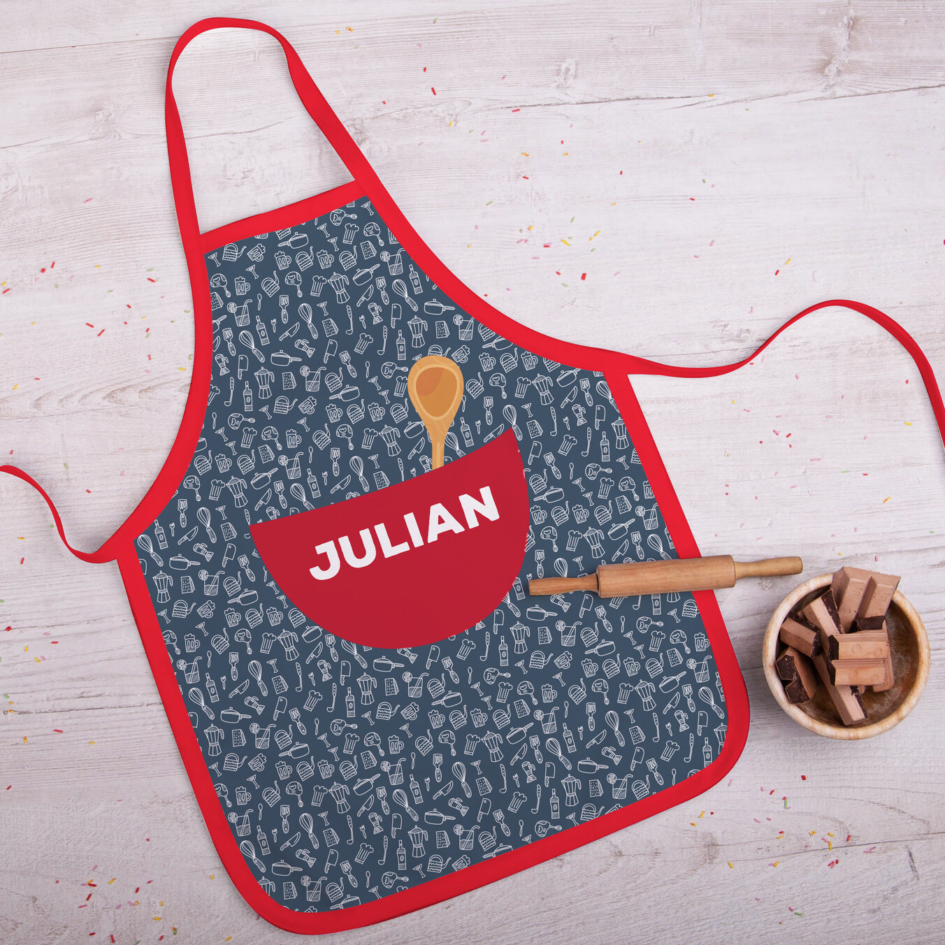 Delantal infantil personalizado con impresión total