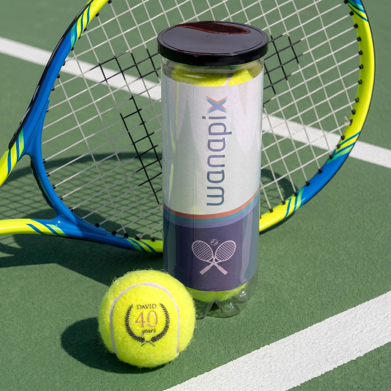 Tennisbollar med tryck