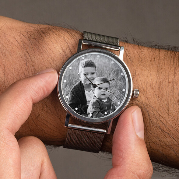 Heren horloge met persoonlijke foto