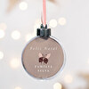 Bolas transparentes com fotos para árvore de Natal