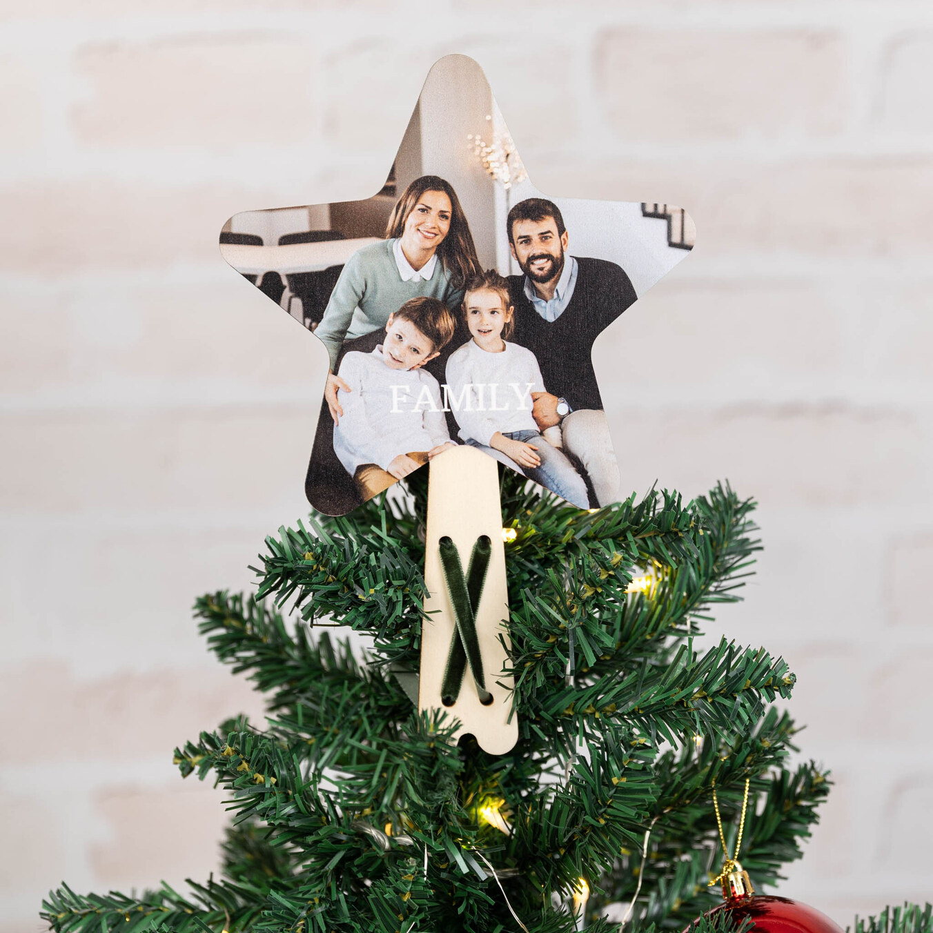Punta albero di Natale personalizzata