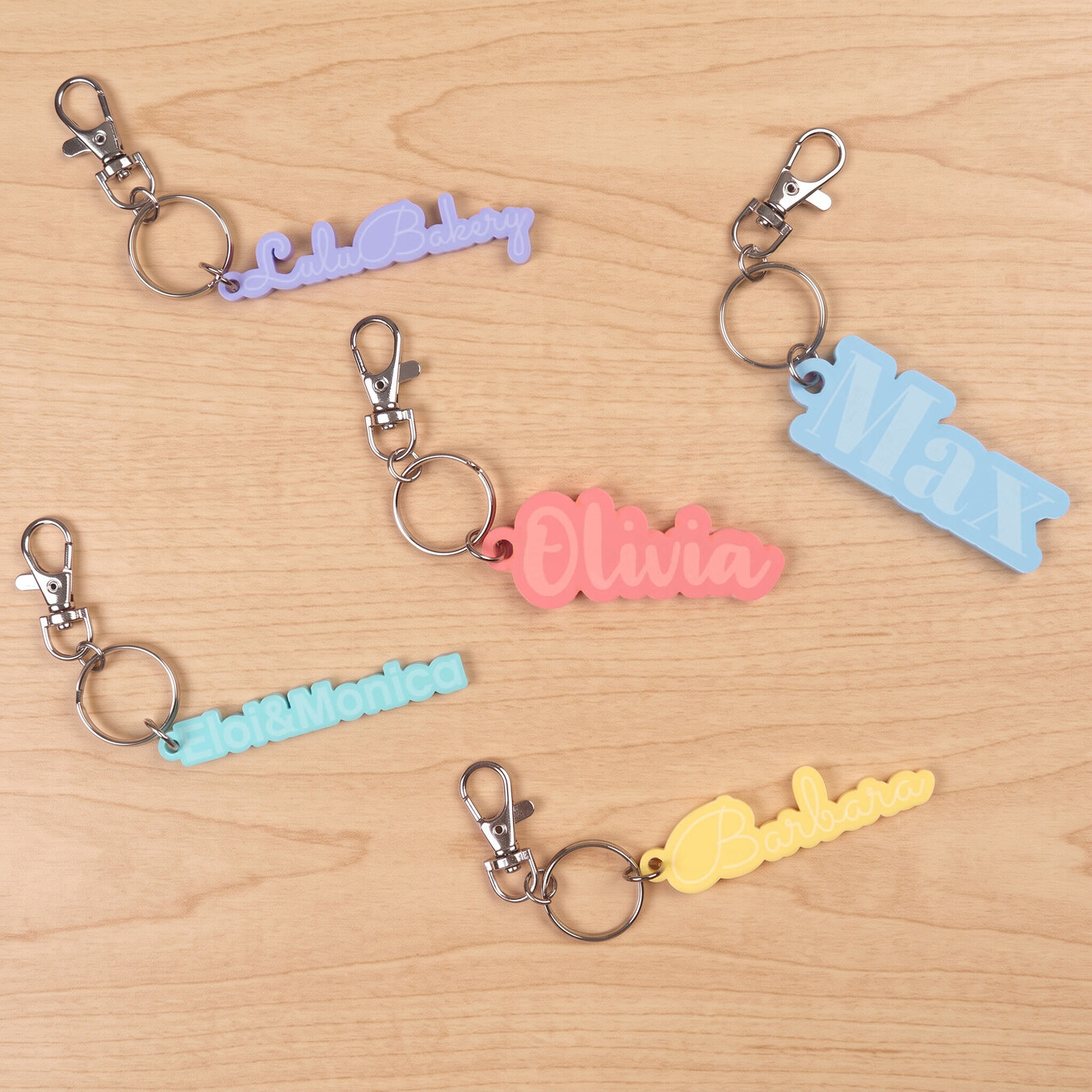 Personalised keyring with name