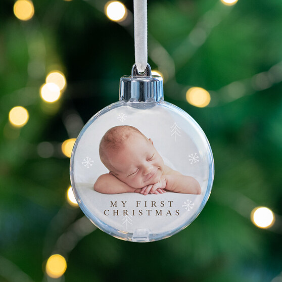 Christmas bauble with baby picture